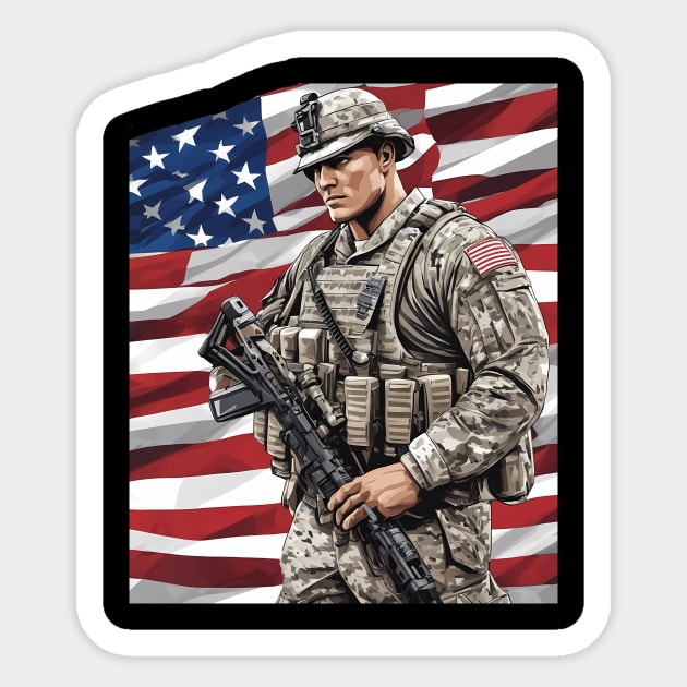 Infantry Sticker by animegirlnft